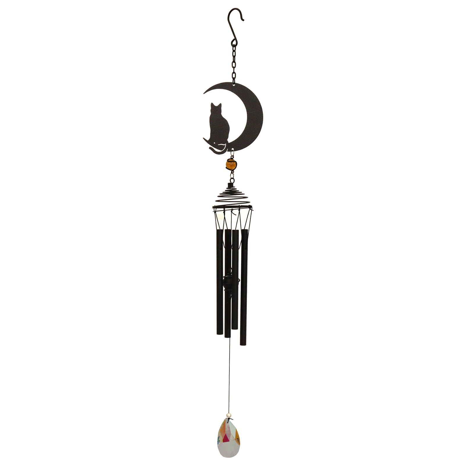 Primus Home & Garden Black Primus Silhouette Wind Chime, Metal, 50Cm X 8.85Cm X 3.92Cm