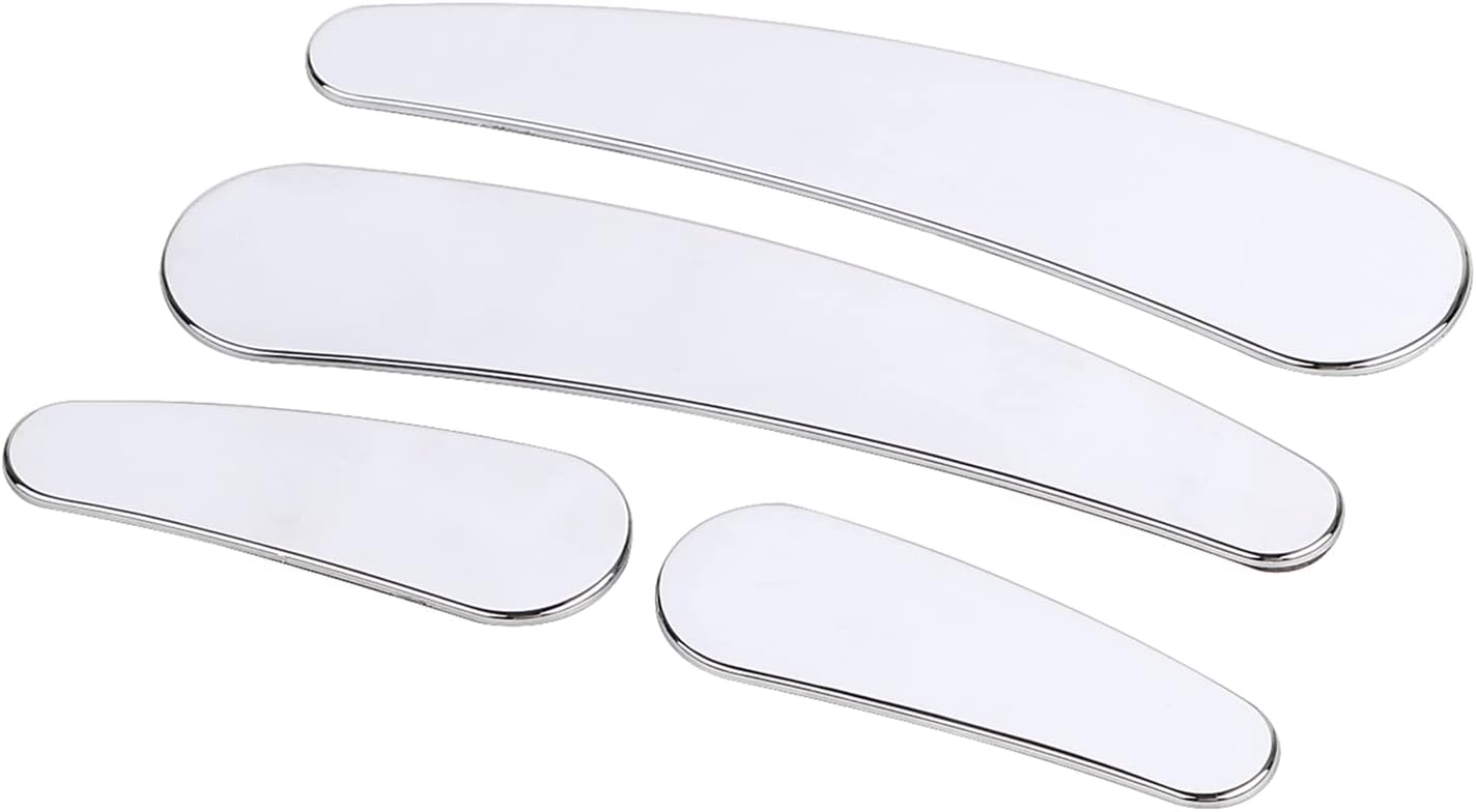 4 Pcs Chrome Motorcycle Curved Swingarm Frame Insert Set Compatible with 1984-2007 Harley Heritage Softail Springer Fatboy FLST FXSTC