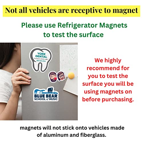 Custom Car Magnets Full Color Print, Vehicle Signs Custom Design Car Magnets Car Door Magnets, Magnetic Signs for Vehicles, Magnets for Business Cars, Trucks, Vehicles Pack of 2 (24\"x12\") - Thumbnail 2
