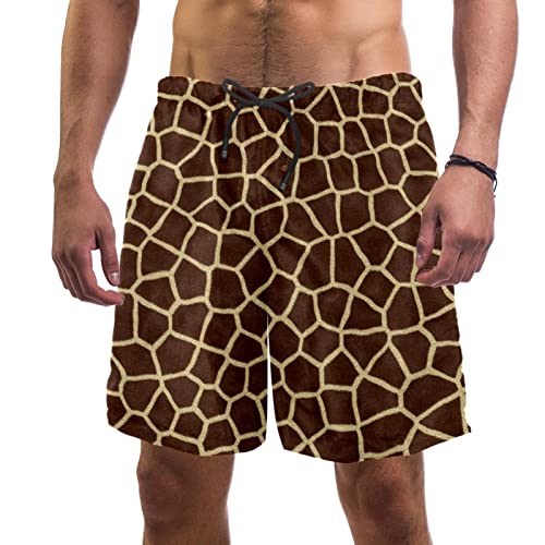 JDEZ Maillots de Bain pour Hommes en Motif Peau de Girafe