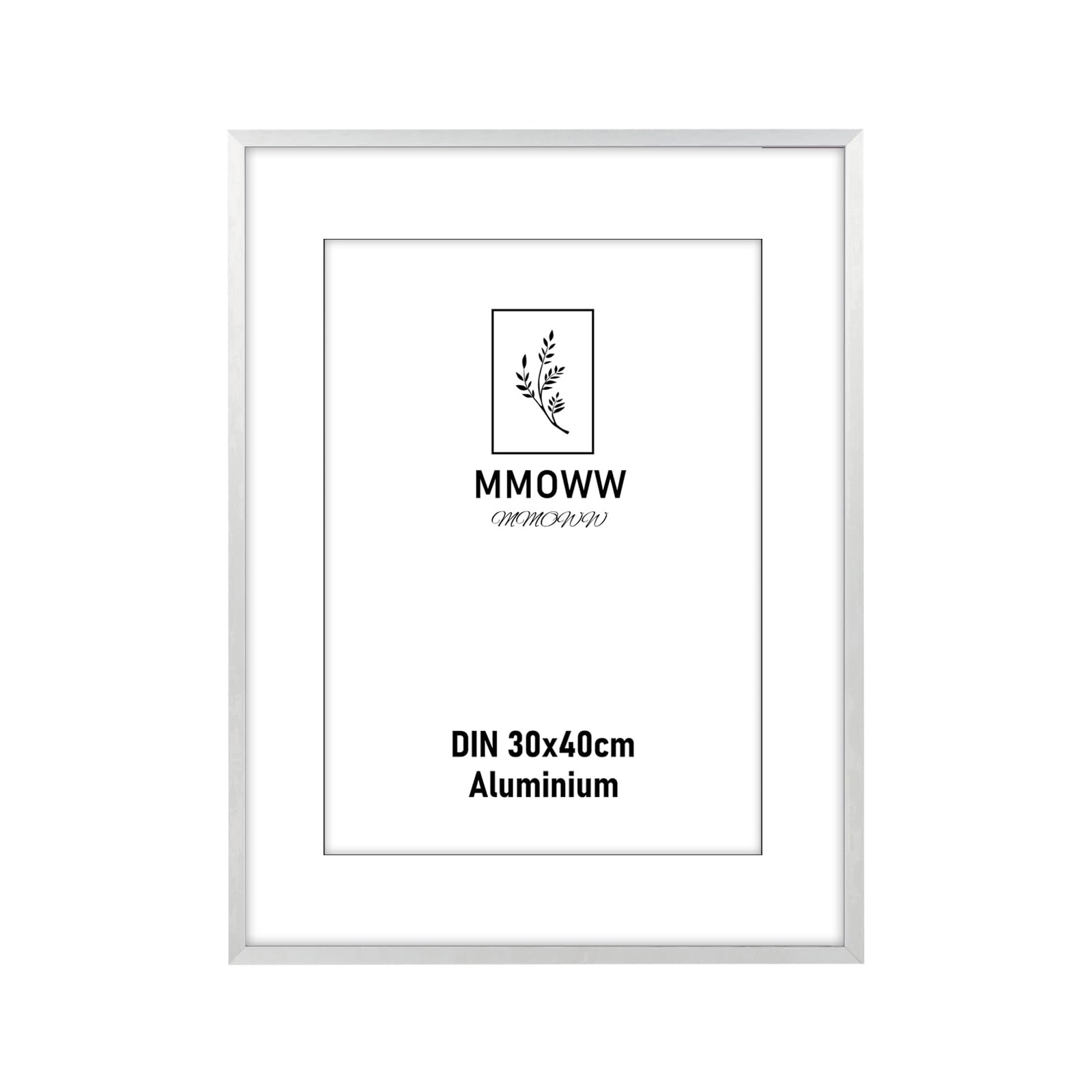 MMOWW 12x16 Photo Frame Aluminum Shatterproof Acrylic Wall/Tabletop, Silver