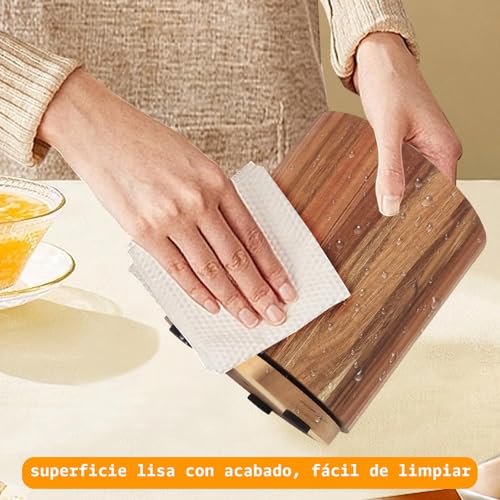 Miniatura 5 de Yallmie Bote Utensilios Cocina Madera, Portautensilios De Cocina Giratorio 360 Soporte Para Utensilios De Madera Para Encimeras Organizador De Utensilios Para Encimeras, Decoración De Granja