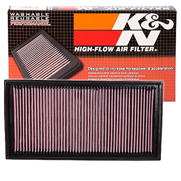 K&N 33-2128 Filtro de Aire Coche, Lavable y Reutilizable