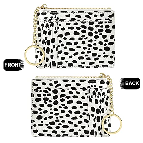 Valentoria Slim RFID Blocking Card Holder Small Pocket Wallet Keychian Zipper Coin Purse Mini Cash & Coin & Cards Case for Women Men2