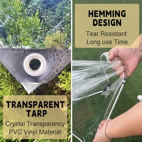 Toldo impermeable transparente para proteger el jardín y disfrutar del camping 5