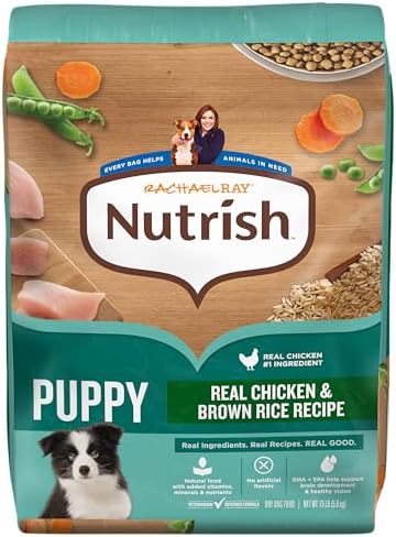 Nutrish Puppy Dry Dog Food, Chicken & Brown Rice, 13 lb. Bag (Rachael Ray)