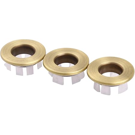 Bwe Gold Bathroom Sink Basin Trim Overflow Cover Brass Insert In Hole Round Caps Amazon Com