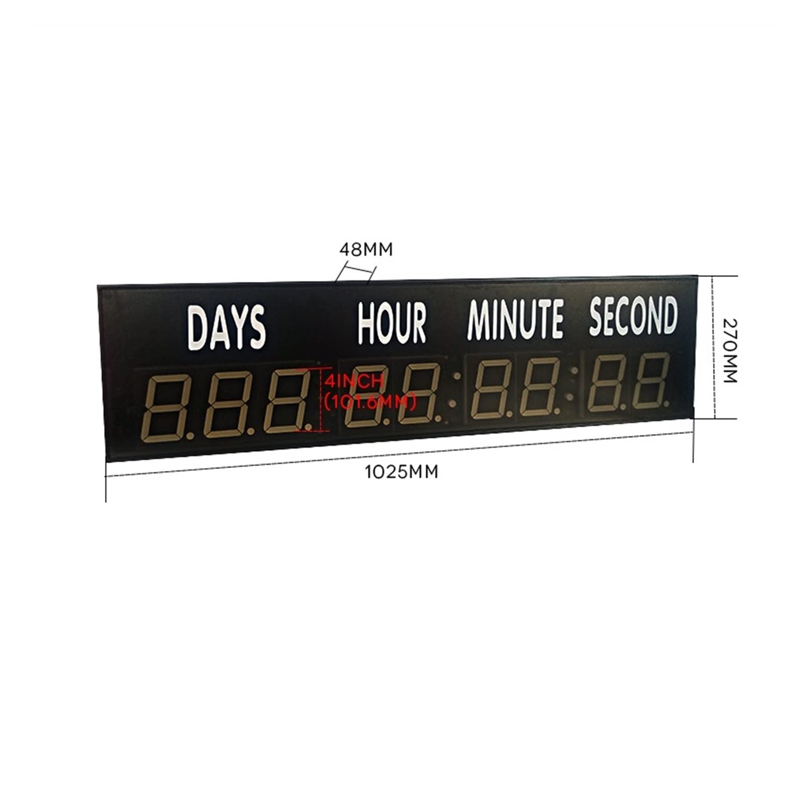 4 pulgadas LCD HD Cuenta regresiva Temporizador comercial Mall Showcase Máquina de publicidad Digital Señalización interior Gimnasio Piscina Cuenta regresiva Timer Day Hour Minute segundo