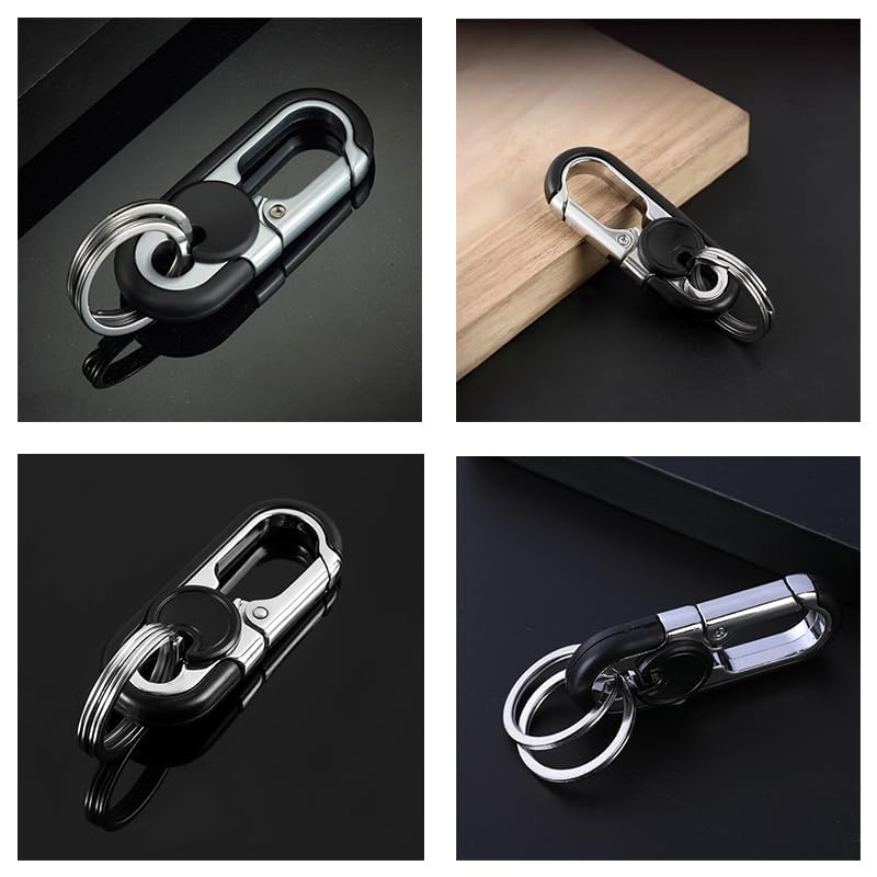 Image of CHRIS GOOD Men's Car Key Chain 2pcs, Personalized Creative Stainless Steel Car Keychain for Men