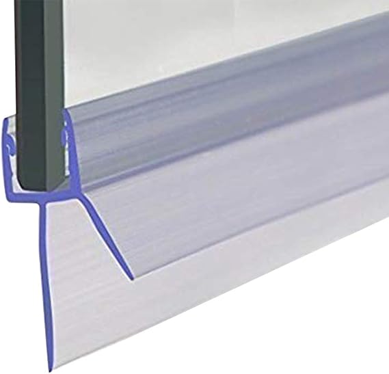 Cozylkx Frameless Shower Door Bottom Seal with Drip Rail 3/8" Thick