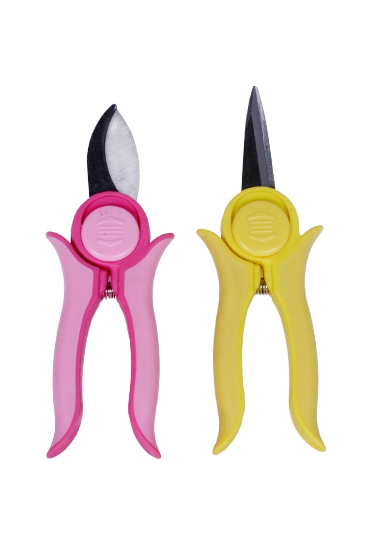 Wonderland Yellow and Pink Mini Pruning and Trimmer with Smart Lock : Garden Tool