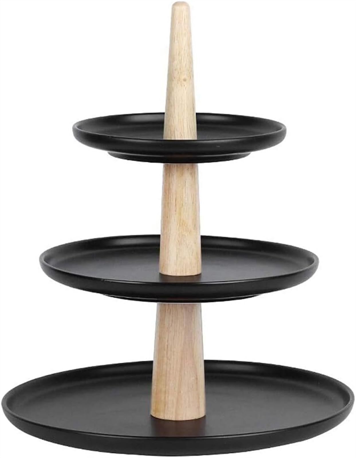 Thé de l'après-midi chic avec le support à gâteaux 3 niveaux noir