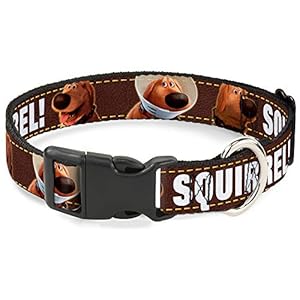 Buckle Down Dug 3 Poses / Scoiattolo - Collare con Clip in Plastica Marrone/Giallo/Bianco