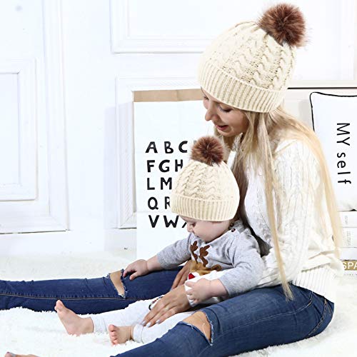 Oenbopo 2Pcs Parent-Child Hat Warmer thumb #4