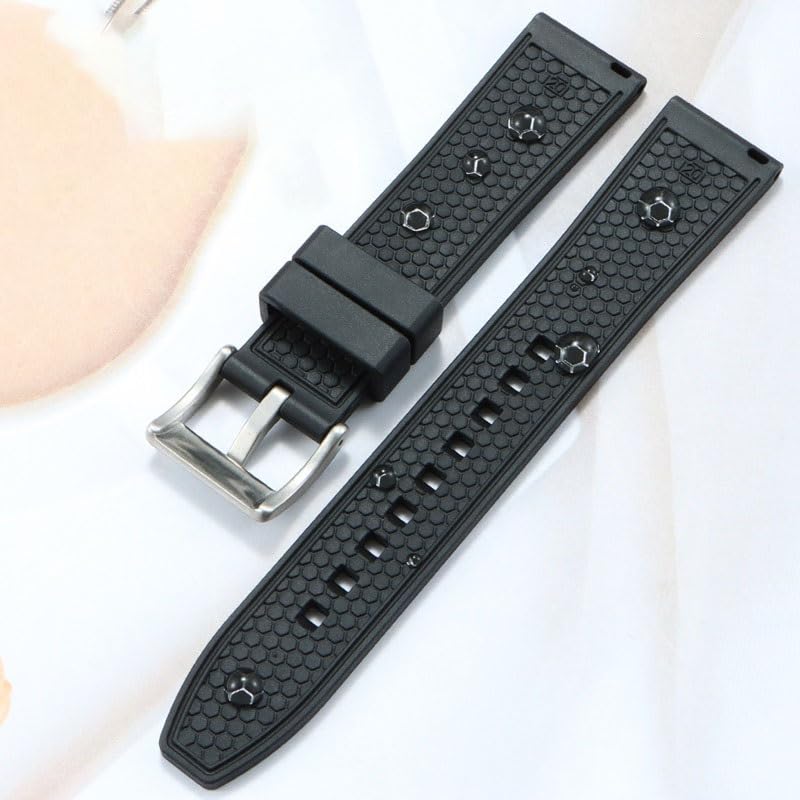 Bracelet fluoroélastomère 20mm résistant pour Rolex Submariner