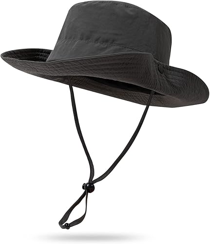 Miniatura 10 de CLAPE Sombrero de pescador para exteriores, impermeable, UPF 50+, ala Boonie para mujeres y hombres, ligero para senderismo, safari, sombrero de