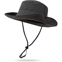 Clakllie Breathable Boonie Sun Hat with Wide Brim UPF 50+ Summer Fishing Hats Cowboy Style Bucket Hat for Beach Hiking Safari