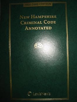 Paperback New Hampshire Criminal Code Annotated 2008 - 2009 with CD-ROM Book