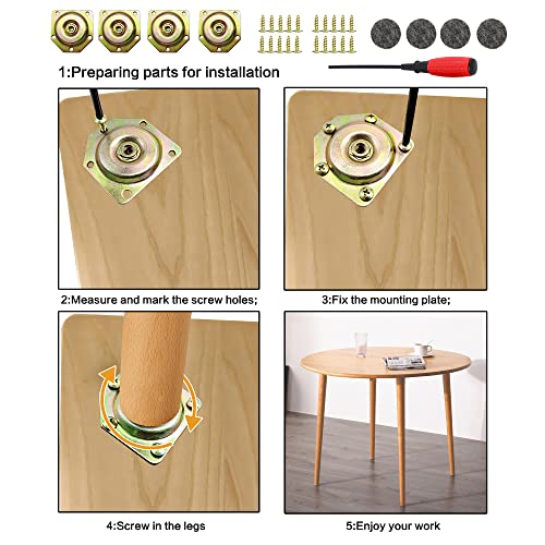 Liangyun 28Inch Wooden Desk Legs Wood Table Legs Mid Century Modern Style Tapered Legs Suitable For Night Stand Legs Coffee Table Sofa Desk Include Angled Mounting Plates Set Of 4 #TOP4