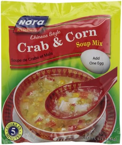 Nora Chinese Style Crab and Corn Soup Mix, 2.12-Ounce (Pack of 6)