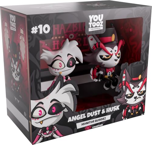 Youtooz Hazbin Hotel Angel Dust & Husk Monitor Buddiez Collectible Display Accessory from Hazbin Hotel Collection