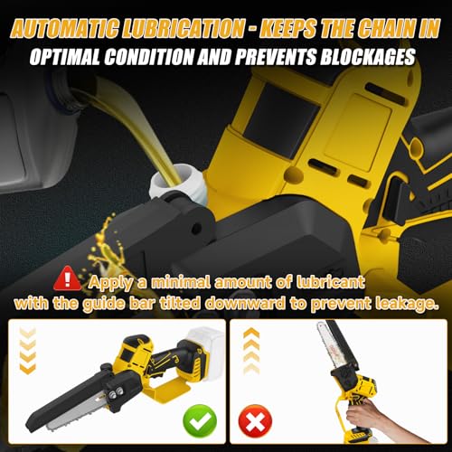 Image of 6 Inch Cordless Pole Saw for Dewalt 20V Max Battery (No Battery), Brushless Electric Chainsaw with Extension Pole, 15Ft Long Reach for Tree Pruning Hedge Cutting