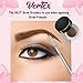 Eyebrow Brush Kit Thin Angled - Eye Brow Concealer Contour Brush to Shape and Conceal Eyes Duo Spoolie Brushes Firm Bristles Definer for Filling Pomade Gel | Defining Arches Winged Eyeliner Stencil