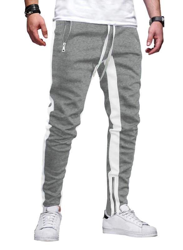 JMIERRMens Casual Joggers Pants Stretch Elastic Waist Drawstring Cargo Pants Tapered Sweatpants for Men Multi Pockets