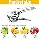Behiruch Premium Hand Zitronenpresse aus Zinklegierung in Chrom glänzend, Zitruspresse manuell Zitronen Handpresse gross - Metall Zitronensaftpresse für die Küche - Lemon Squeezer Saft Juicer Lime