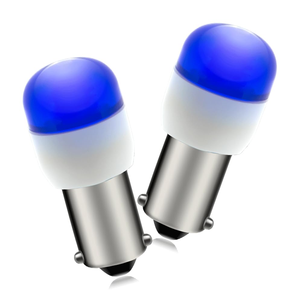 SOFOC Arcade Pinball Gaming Machine Light Bulb BA9S LED 220V Blue Bayonet Base Instrument Panel Indicator Light 2Pcs