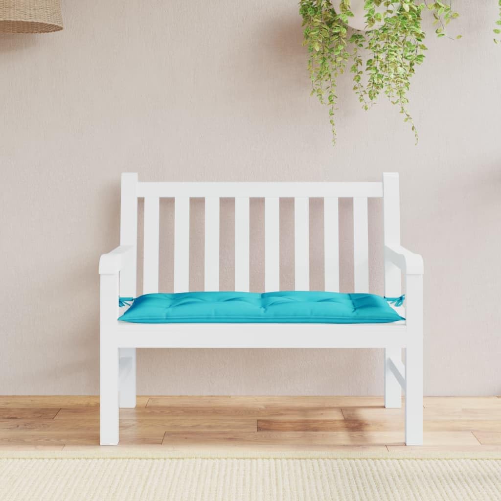 Coussin de banc de jardin 100x50 matelas assise extérieur turquoise tissu oxford imperméable pour terrasse