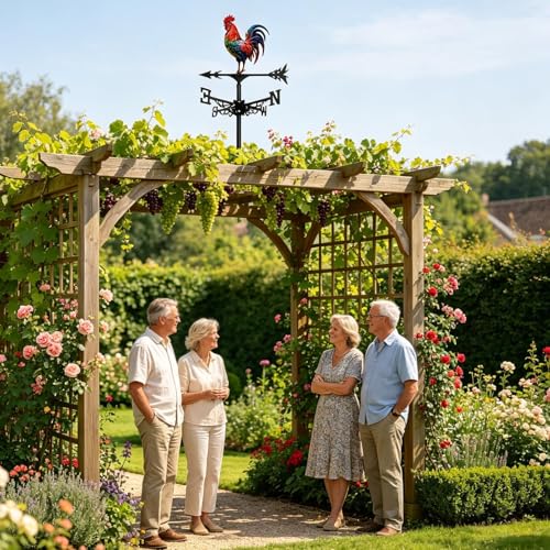 Girouette décorative en fer forgé résistant au vent pour propriété