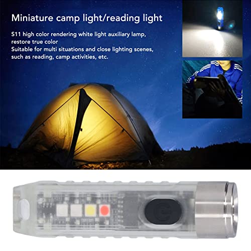 Lanterna de chaveiro, mini lanterna LED de concha fluorescente de plástico para acampamento