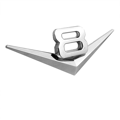 Miniatura 4 de OnlyYou.X V8 Emblema V8 Insignia V8 Adhesivo V8 Adhesivo V8 Adhesivo para Pickup Universal y Coche 1 Pieza Metal Cromo