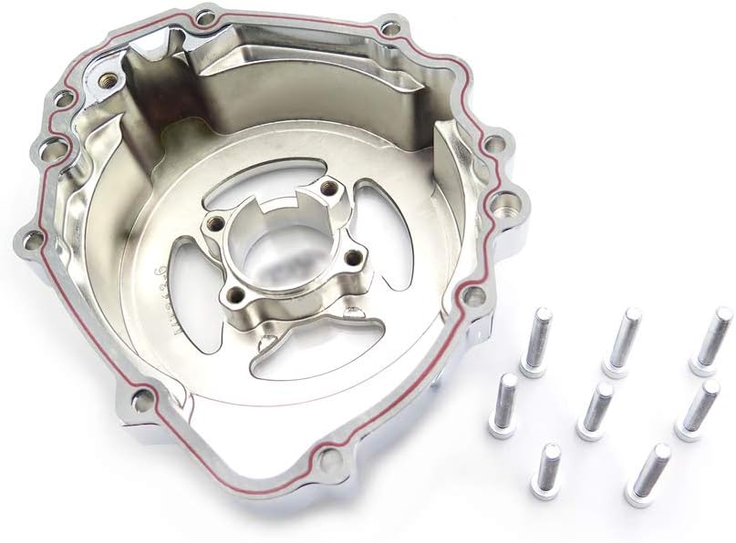 AfterMokit Replacement Chrome Left Engine Stator Cover See Through for 2003-2006 CBR600RR w/gasket