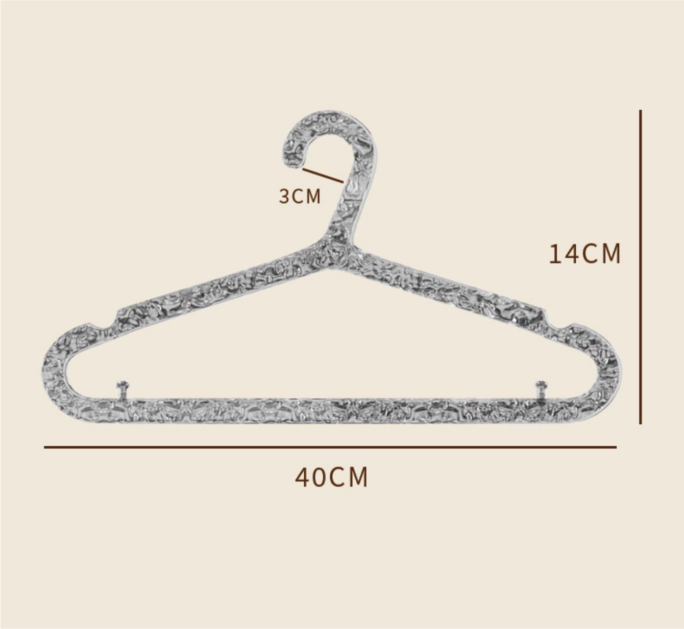 Perchas Armario Vestidor Perchas De Ropa Gruesas Antideslizantes con Esquinas Anti-Rotura Hombros Sin Marcas Duraderas Ahorra Espacio(Gold,40pcs)