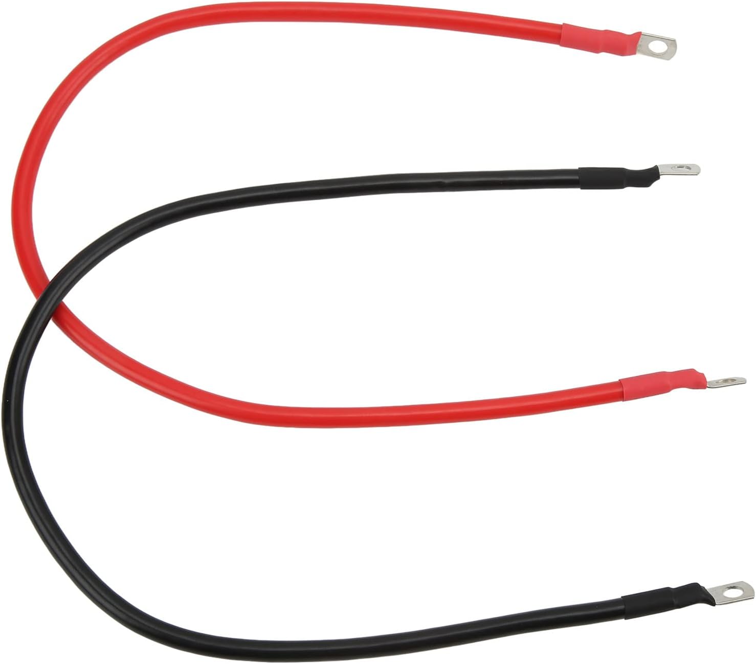 2pcs Battery Inverter Cable Red Black 8AWG Gauge Flexible