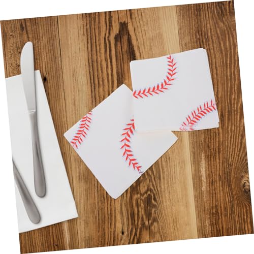 TOYANDONA 40 Peças De Guardanapo De Beisebol Guardanapos De Decorativos Impressão Colorida Decoraçõe