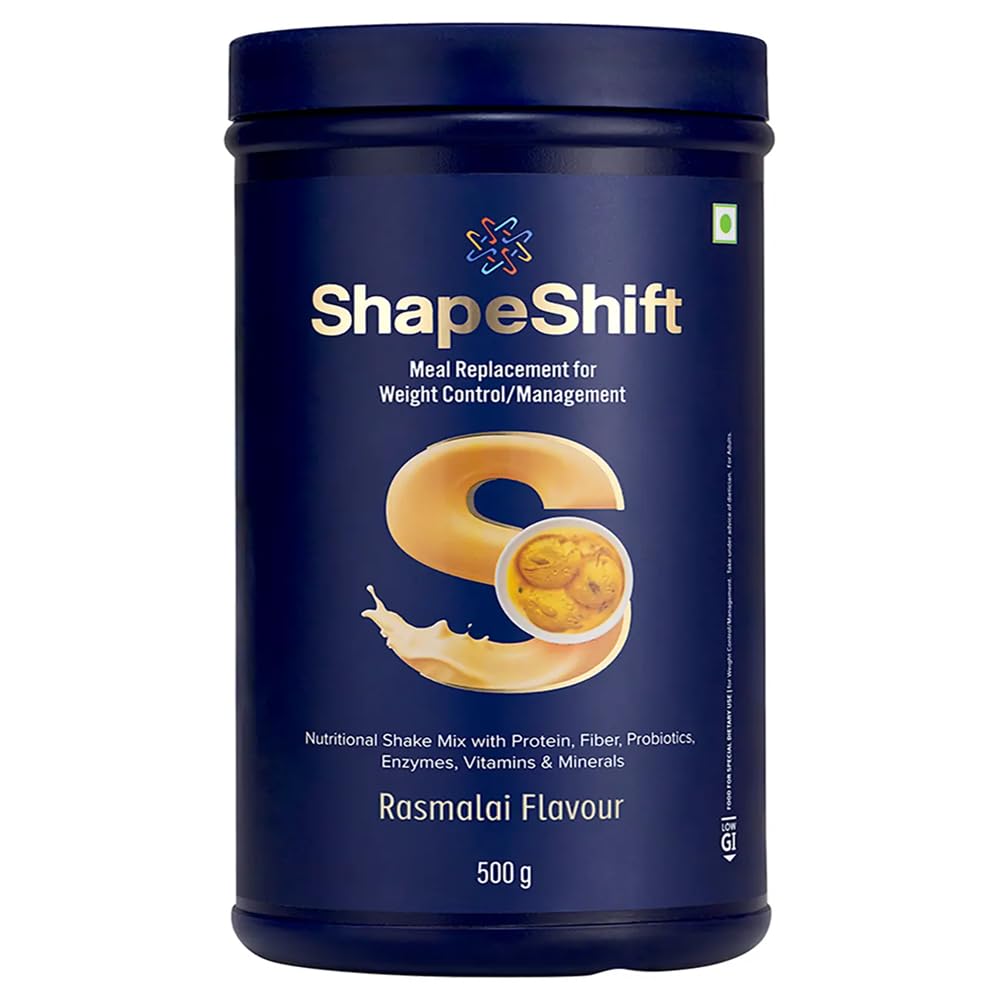 ShapeShift Meal Replacement Shake, Rasmalai Flavour, with Protein, Fibre, Probiotics, Enzymes, Vitamins and Minerals, 500 g-image-42
