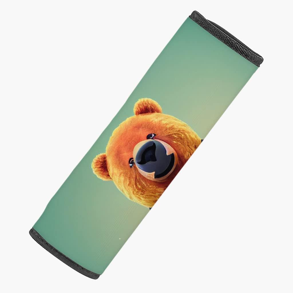 Bear Graphic Car Seat Belt Pads - Funny Design Seat Belt Covers - Illustration Seat Belt Covers
