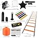 Agility Ladder Soccer Training Equipment Set, 20ft 12 Rung, 12 Soccer Cones, Resistance Parachute, Soccer Kick Trainer, 5 Resistance Bands, Football Training Equipment for Kids Adults