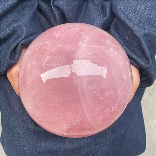 Crystal Ball Ore Home Office Decoration Craft Attract Peach Blossom Love Marriage Stone Ornaments (Size : 60-65mm)