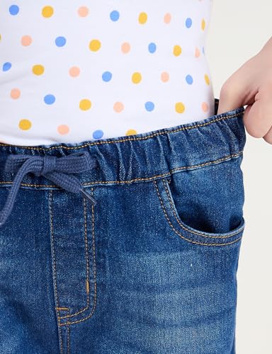 Image of Amazon Brand - Symbol Girls Cotton Rich Stretchable Jogger Jeans | Elasticated Waistband and Cuff | Casual Denim | Age 2-14 Years