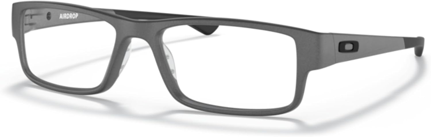 Oakley Airdrop OX8046 Rectangle Eyeglasses for Men+ Bundle Accessory Leash Kit, Microfiber Pouch