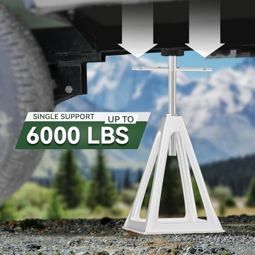 Image of RVGUARD RV Stack Jacks 8 Pack, Aluminum Stabilizer Jacks for RV Trailer Camper, Single Support Up to 6000 Lbs, Adjustable from 11 inch to 17 inch