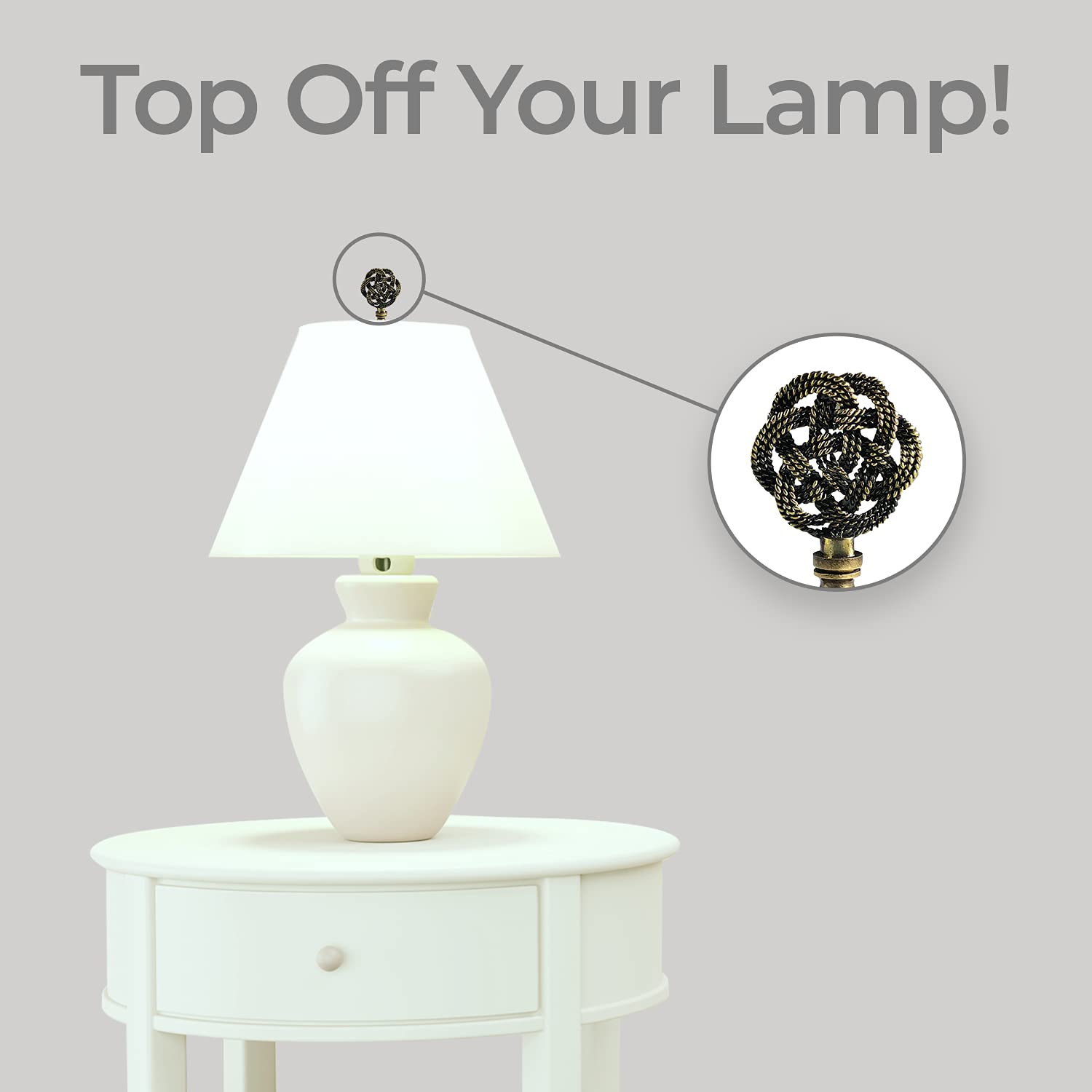 Royal Designs Inc. Deko-Lampe, keltischer Knoten, Antik-Messing Set of 2 messing antik-optik