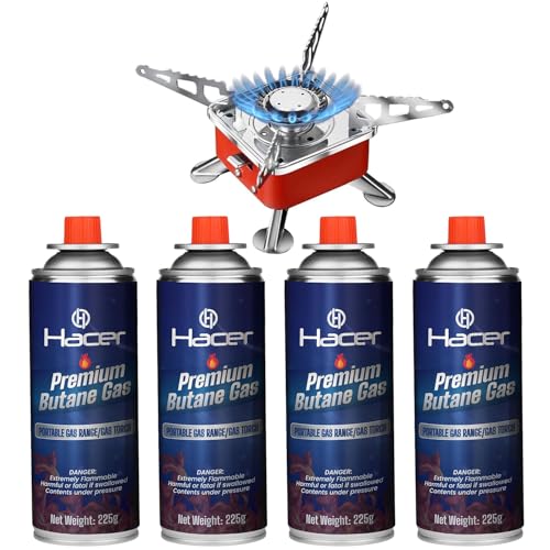 Hacer Portable Camping Gas Stove for Travel with Butane Gas Cylin...