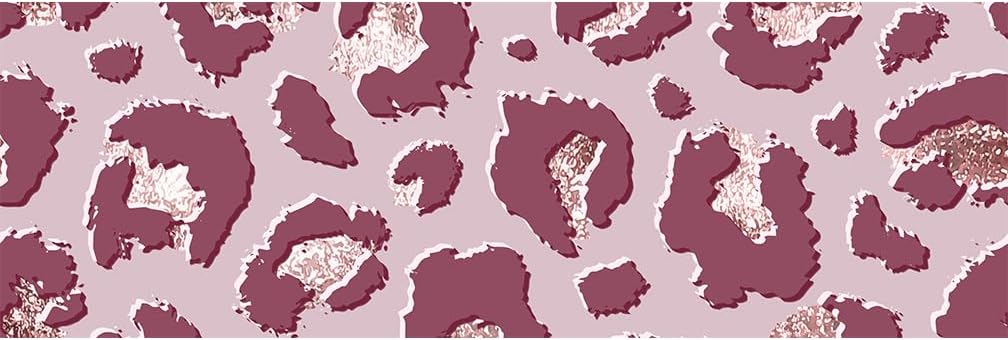 Leopard Print Edible Cake Wrap Topper Decoration Pink, 1 Random Border, 4×12 Inches