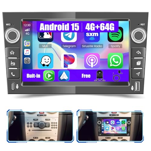 [4G+64G] Inefala Android 15 Radio Coche para Opel Astra Antara Vectra Corsa Vivaro con Wireless Carplay Android Auto, 7