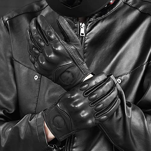 Gants d'hiver de cyclisme en cuir pour protéger les mains